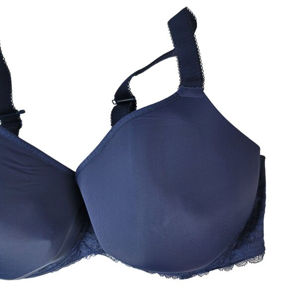 Panache Sculptresse Underwire Sasha Bra Blue 40FF Plunge Seamless Light Pad 9506 - Picture 2 of 11